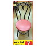 Metal Dining Chair (Red Seat)