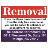 REMOVAL TERMS -  Please Read the Picture