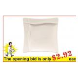 Plate flat w/ rim square, 10.47x10.47" (84 pcs)