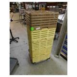 (5) Glass Racks (5X5) & (1)Dolly