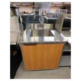 32X30X36h SS Top Cabinet/Sink/Splash Guard