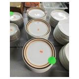 (3) Doz. 9" Brn Rimmed Dinner Plates