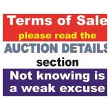 Terms of Sale-Please read the "Auction Details"