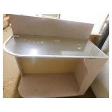 Glass top display table, 18 x 38 x 42