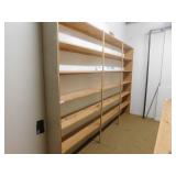 Custom shelving, 12 x 120 x 86