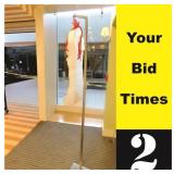 Display rack with hanging mannequin