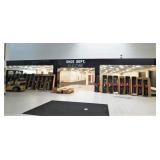 Glass store façade w/roll up door, 95