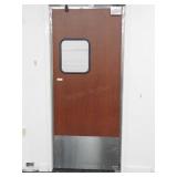 One way swinging door w/window, 35.5 x 82