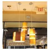 Set of 3 hanging decorative lights at entrance