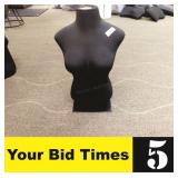Female mannequin torso w/table top stand