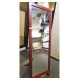 Free standing mirror in frame, 24 x 72