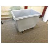 Plastic bin on wheels, 32 x 22 x 26