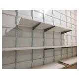 Shelving system in backroom-tracks & shelves