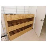 Custom made wood organizer, 17.5 x 72 x 48