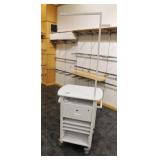 Rolling cart w/storage, 20 x 27 x 38