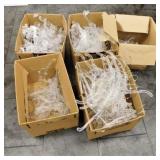 Plastic clothes hangers mostly child size