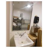 Sink,toilet,mirror, door & handicap rails only