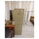 4 drawer metal filing cabinet, 27 x 14.5 x 52