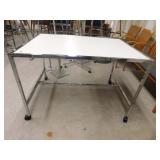 Display table on wheels, 34 x 48 x 33