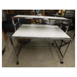 Display table on wheels, 34 x 48 x 33