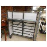 4 sided display rack w/hangers, 24 x 53 x 59.5