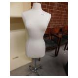 Female mannequin on stand w/wheels