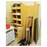 Custom wood organizer`w/assorted hangers