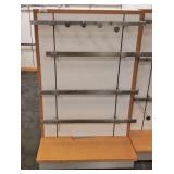 2 sided display rack w/vertical slat, 28 x 36 x 56