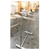Display rack w/hangers, 39 wide adjustable ht