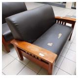 Bench slight damage on seat, 32.5 x 55 x 36