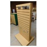 2 sided slat rack w/hangers, 24 x 29 x 56