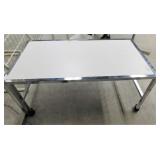 Display table on wheels, 24 x 44 x 21