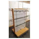 2 sided display rack w/vertical slat, 28 x 36 x 56