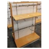 2 sided display rack w/vertical slat, 28 x 36 x 56