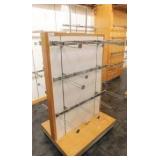 2 sided display rack w/vertical slat, 28 x 36 x 56