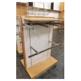 2 sided display rack w/vertical slat, 28 x 36 x 56