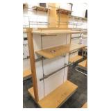 2 sided display rack w/vertical slat, 28 x 36 x 56