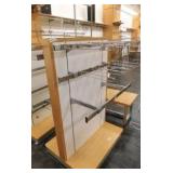 2 sided display rack w/vertical slat, 28 x 36 x 56