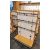 2 sided display rack w/vertical slat, 28 x 36 x 56