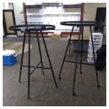 42" Round Display Rack w/ Glass Top Shelf