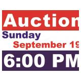 Auction- 6:00 PM on SUNDAY, SEPTEMBER 19
