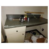 Counter top w/storage,and shelves, 25x60x35