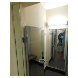 3 fitting rooms w/3 way mirror and can lights