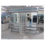 Wall w/mirror and shelves , 12x108x98.5