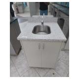 Sink w/faucet,cabinet and mirrors, 25x26x36