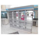 Wall w/mirror behind the shelves, 12.5x96x87