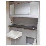 Sink w/ faucet and storage, 12.5x49x83