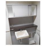 Sink w/ faucet and storage, 12.5x49x83