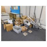 Parts from display racks and slat wall hangers