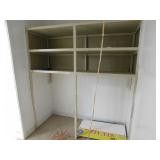 Custom wood shelving, 25.5x71x77